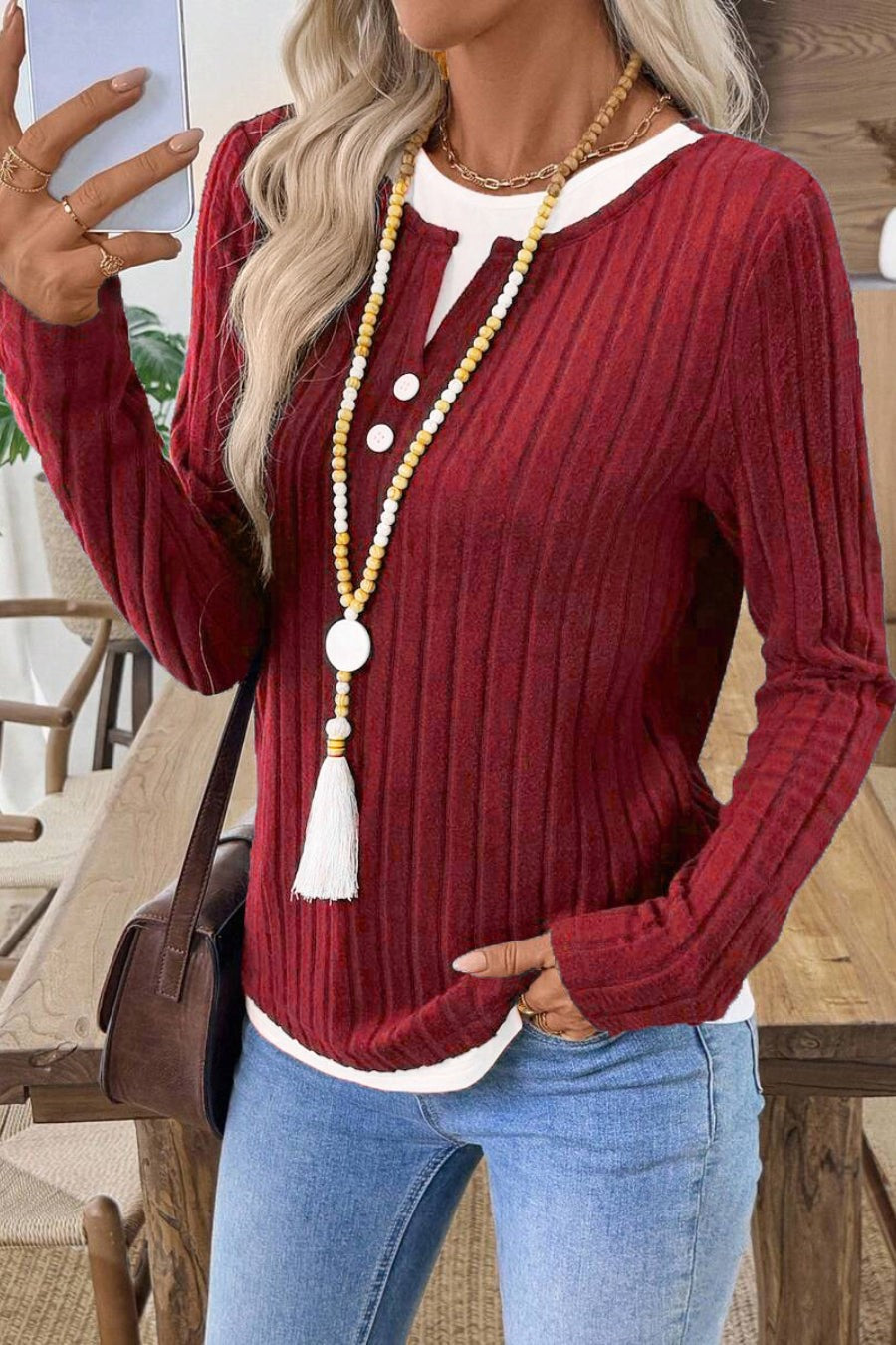 Layered Button Top