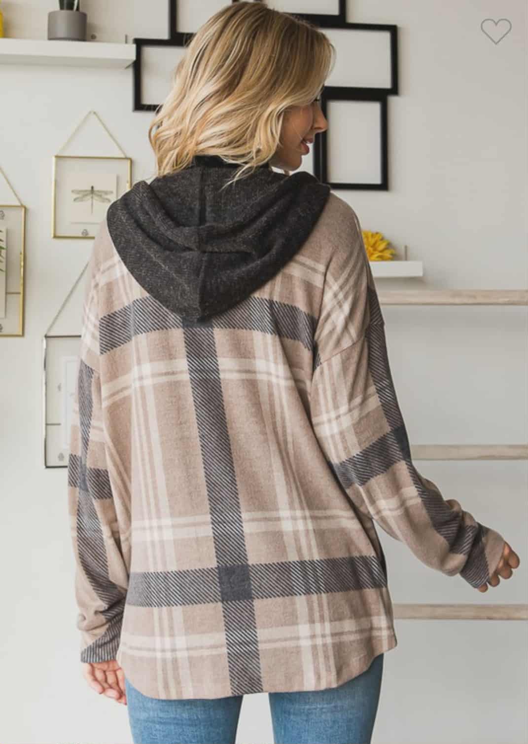 Plaid Hooded Shacket
