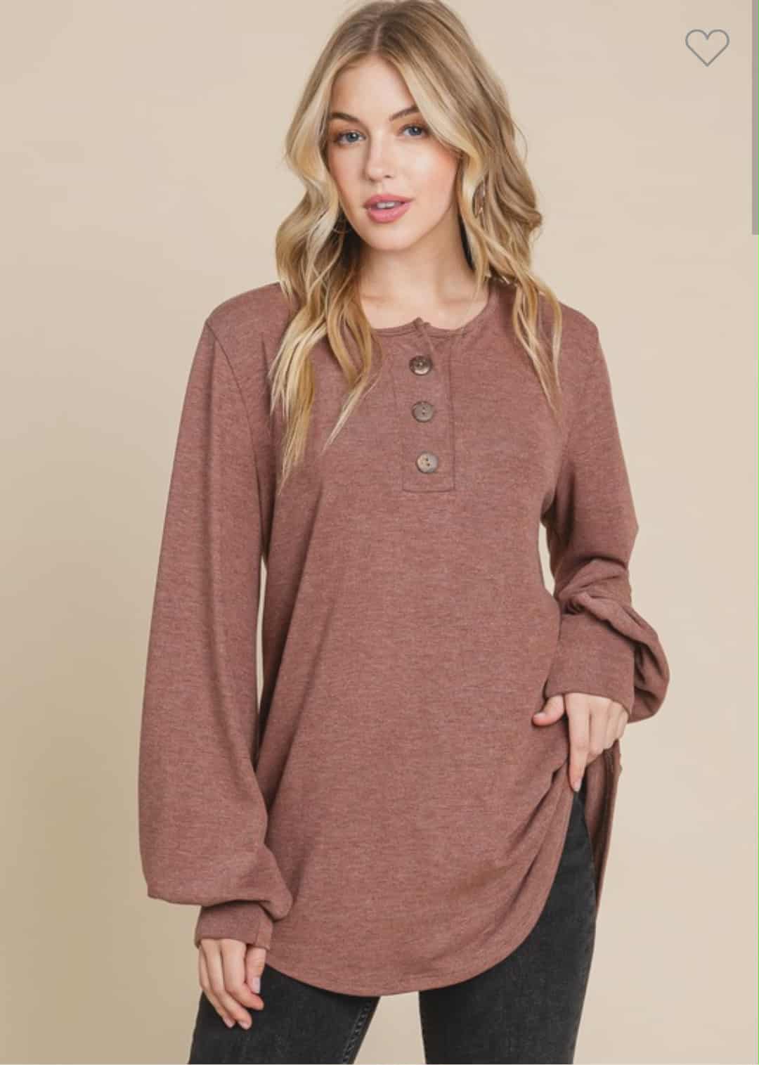 Button Front Detail Top
