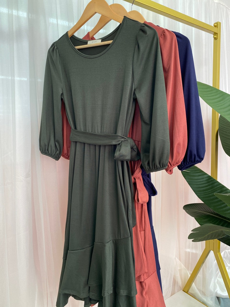 3/4 Sleeve Swing Dress