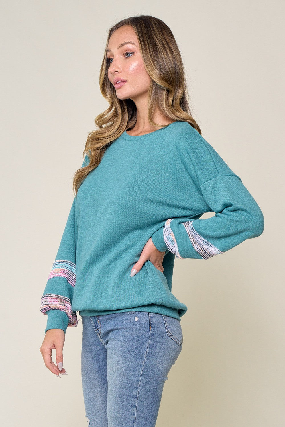 Teal French Terry Sweatshirt