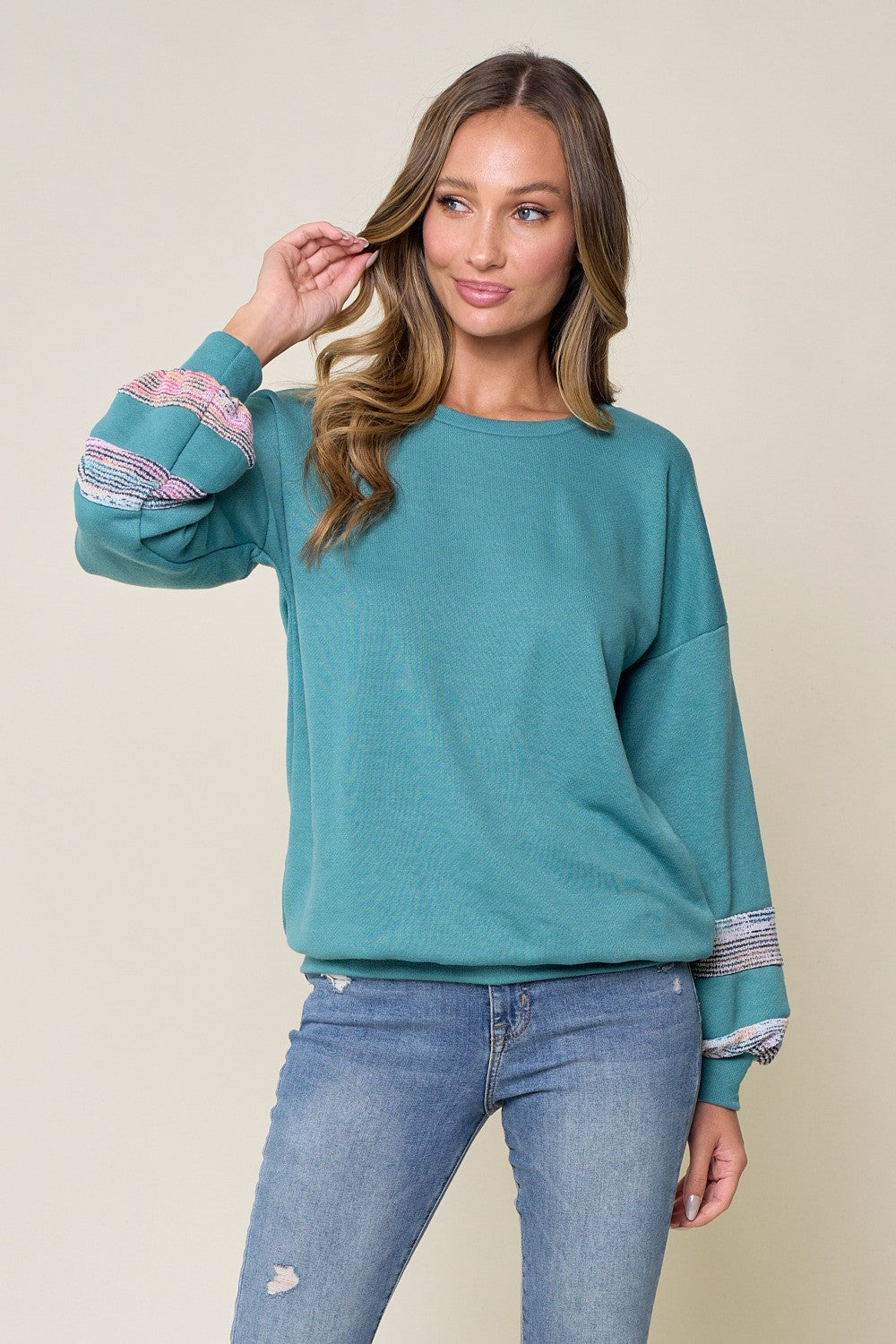 Teal French Terry Sweatshirt