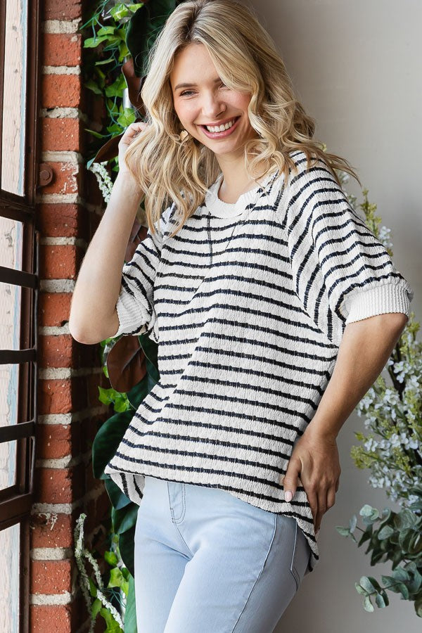 Textured Raglan Top