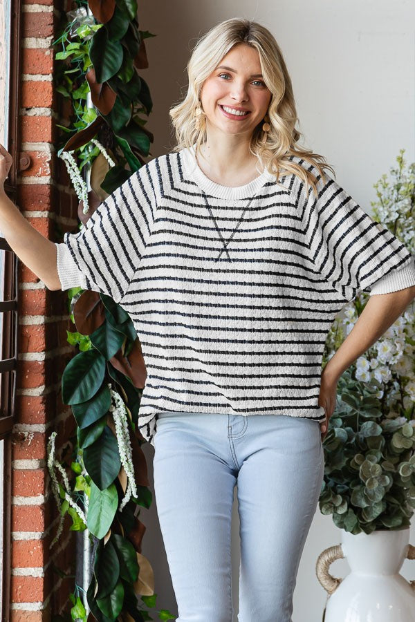 Textured Raglan Top
