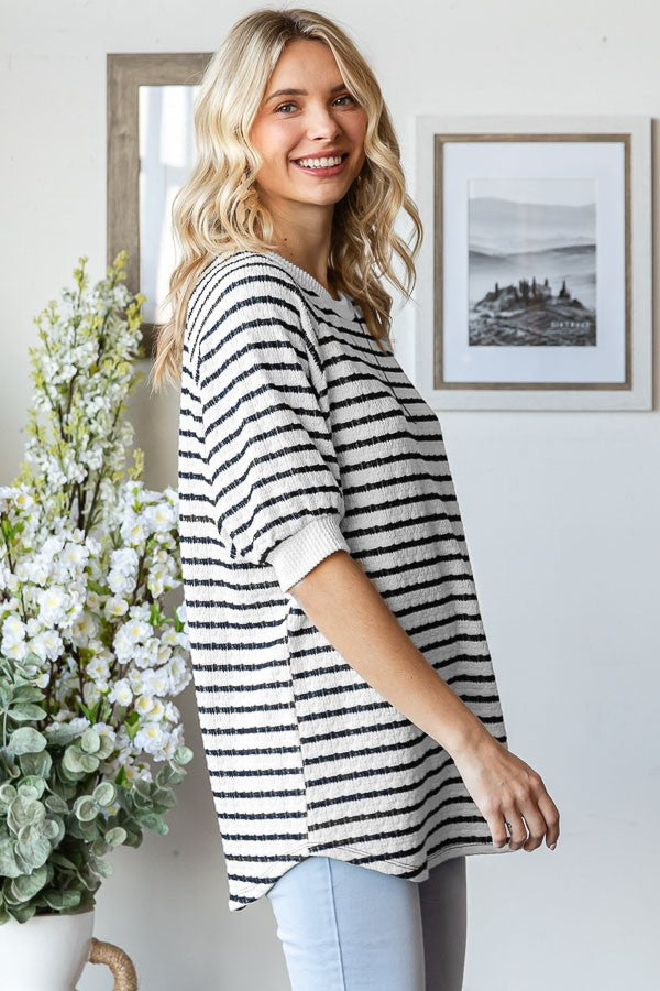 Textured Raglan Top