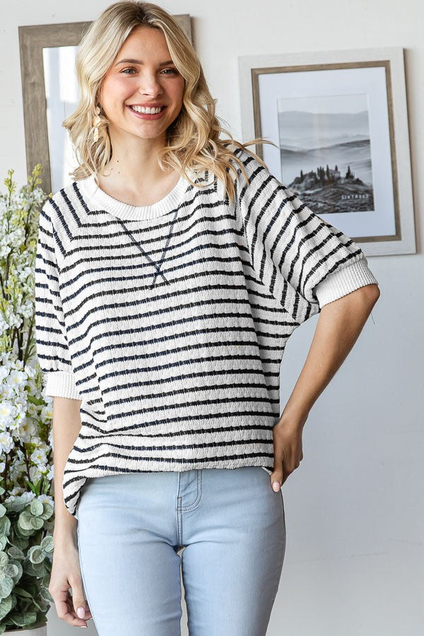 Textured Raglan Top