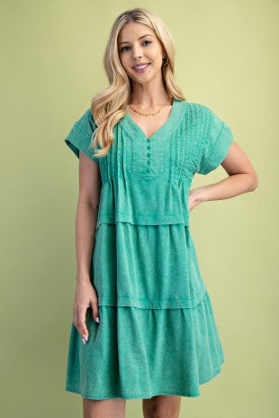 Tiered Linen Dress