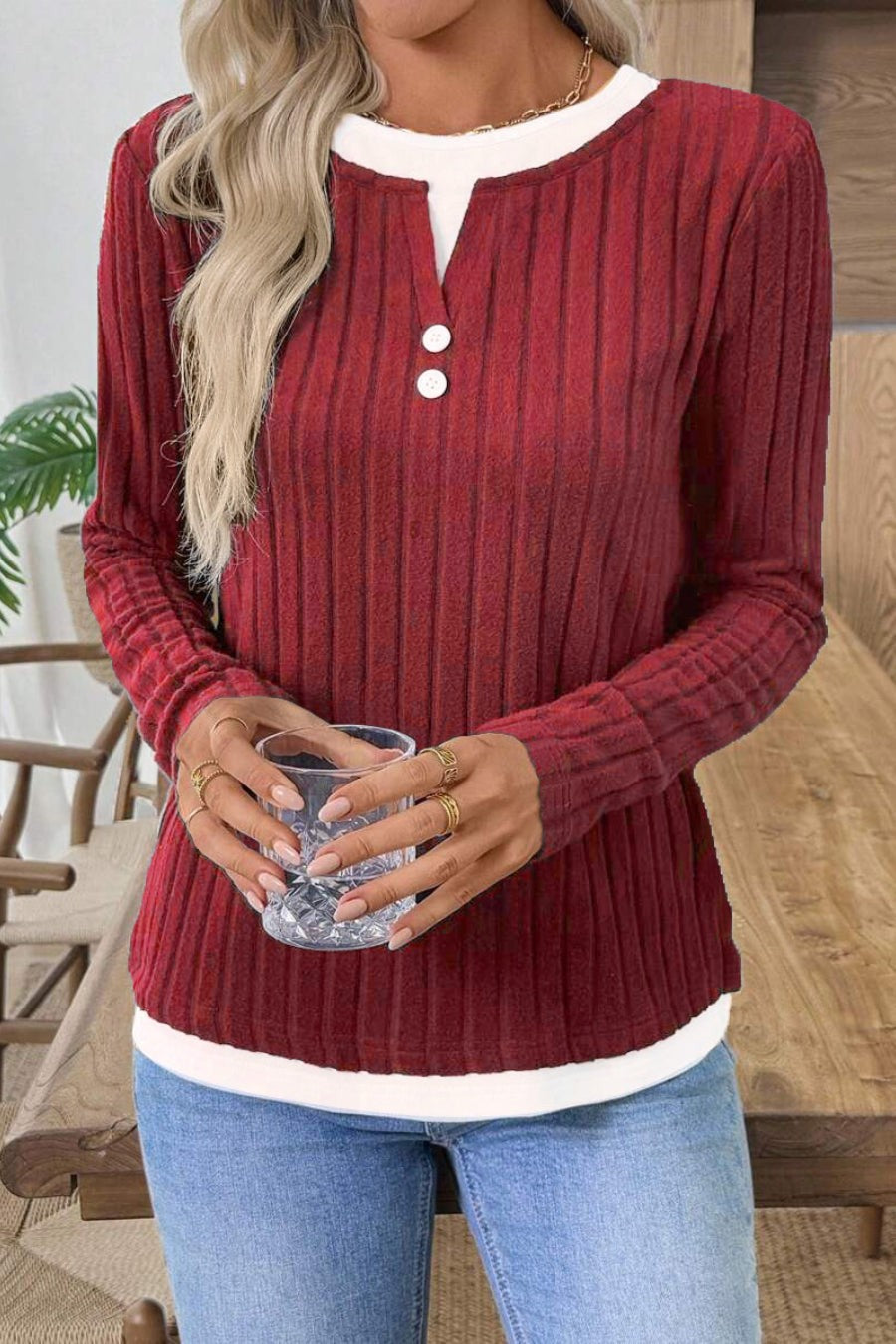 Layered Button Top