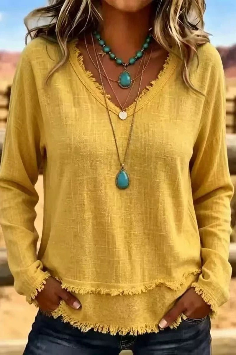 Frayed Hem Tunic