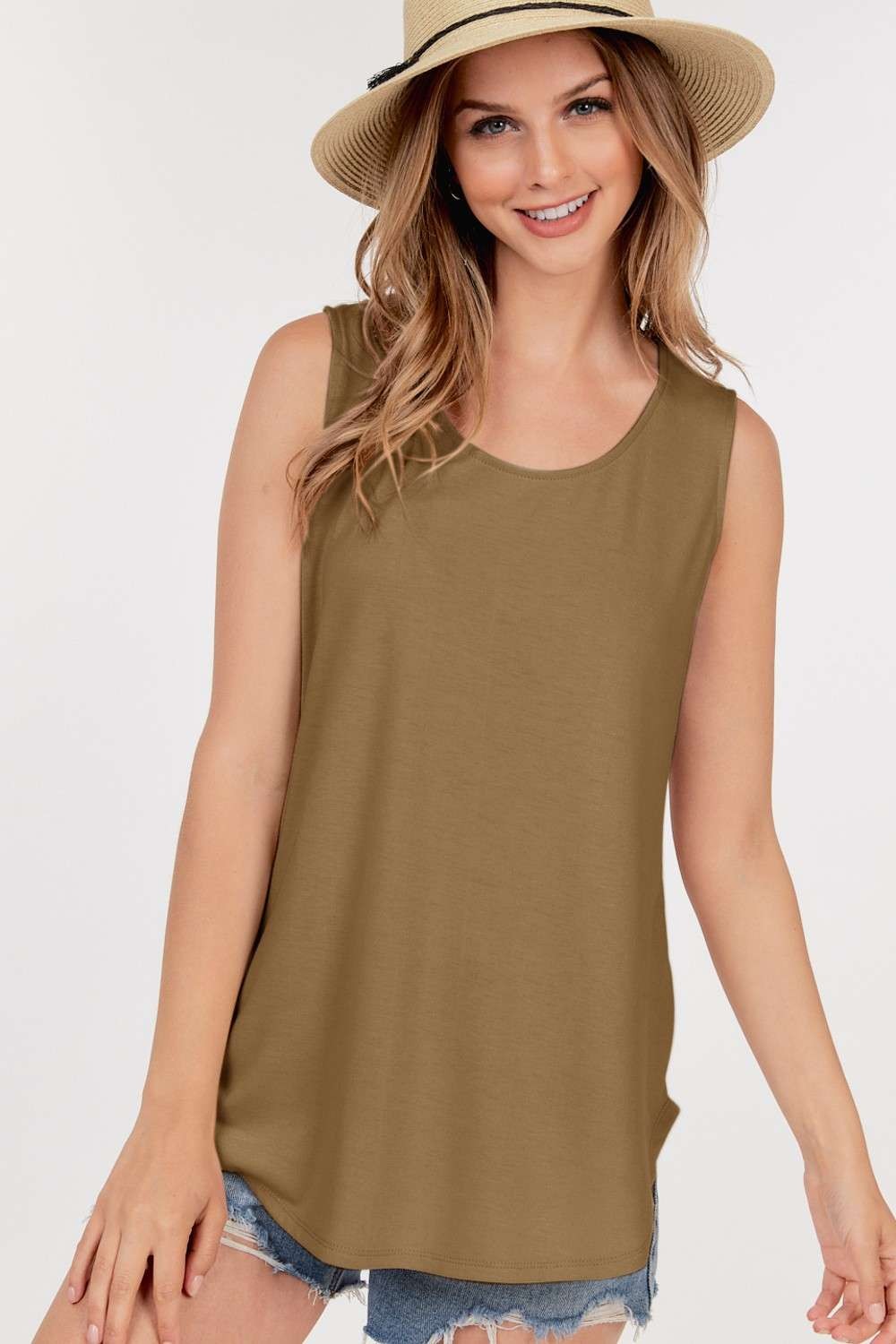 Basic Round Hem Tank Top