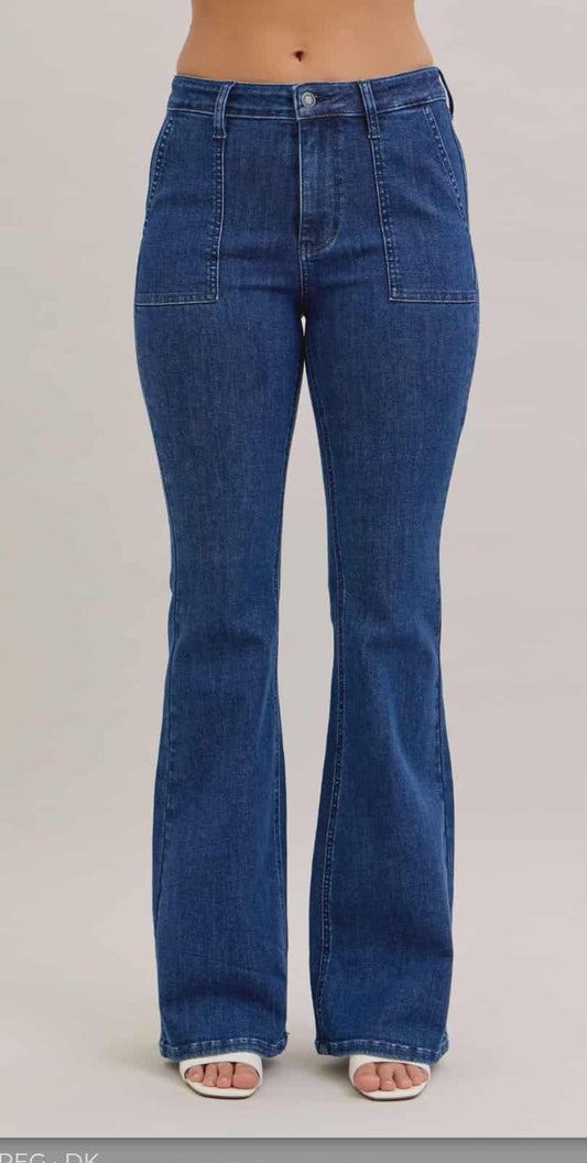 JB881025 Dark Flare Slit Pocket