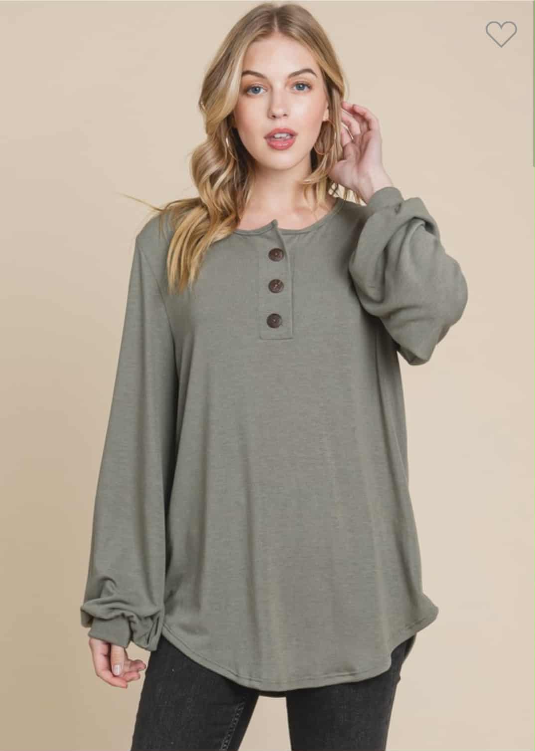 Button Front Detail Top