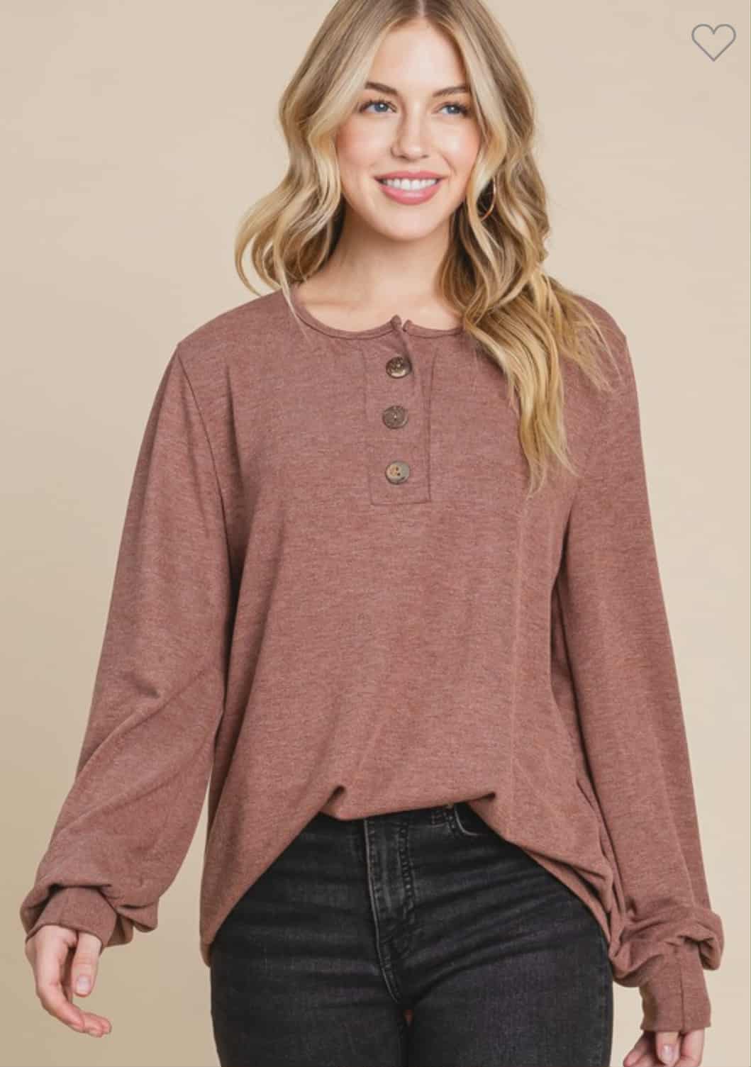 Button Front Detail Top