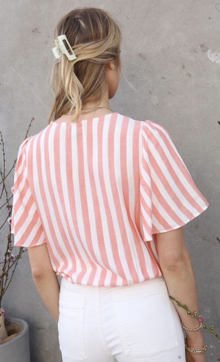 Striped Crisscross Top