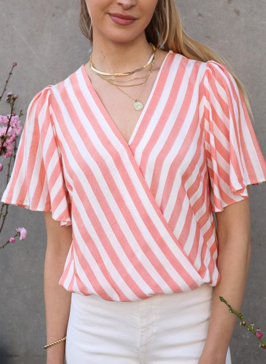 Striped Crisscross Top