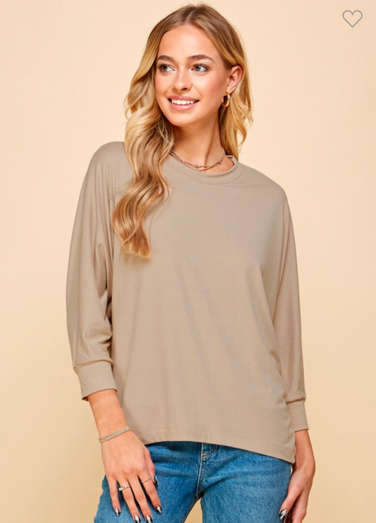 Solid Dolman Top