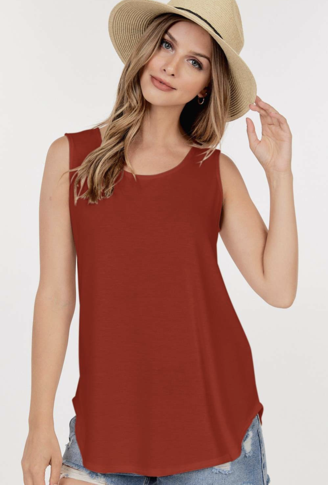 Basic Round Hem Tank Top