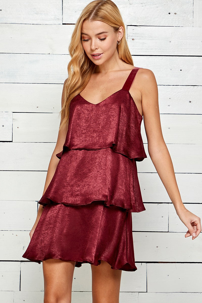 Layered Silky A-line Dress