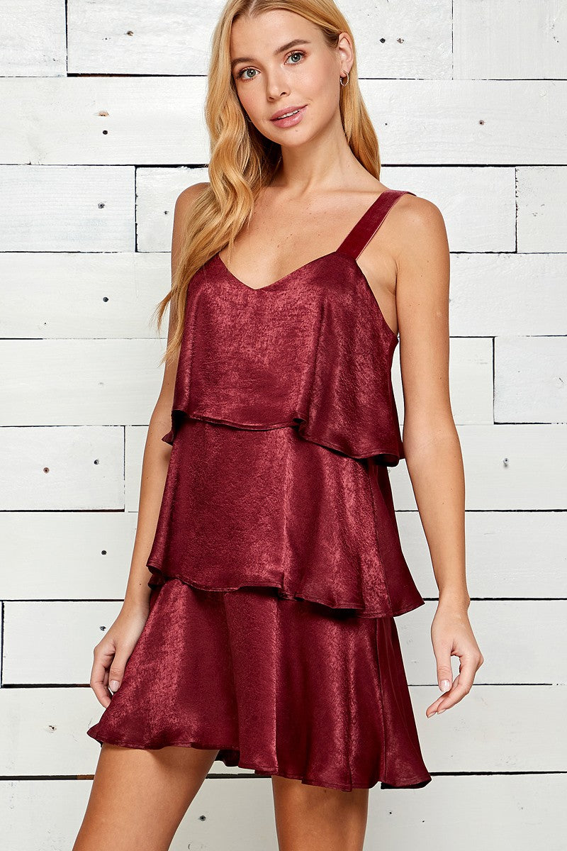 Layered Silky A-line Dress