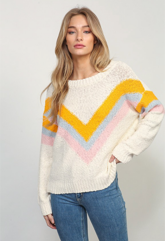 Ivory Chevron Sweater