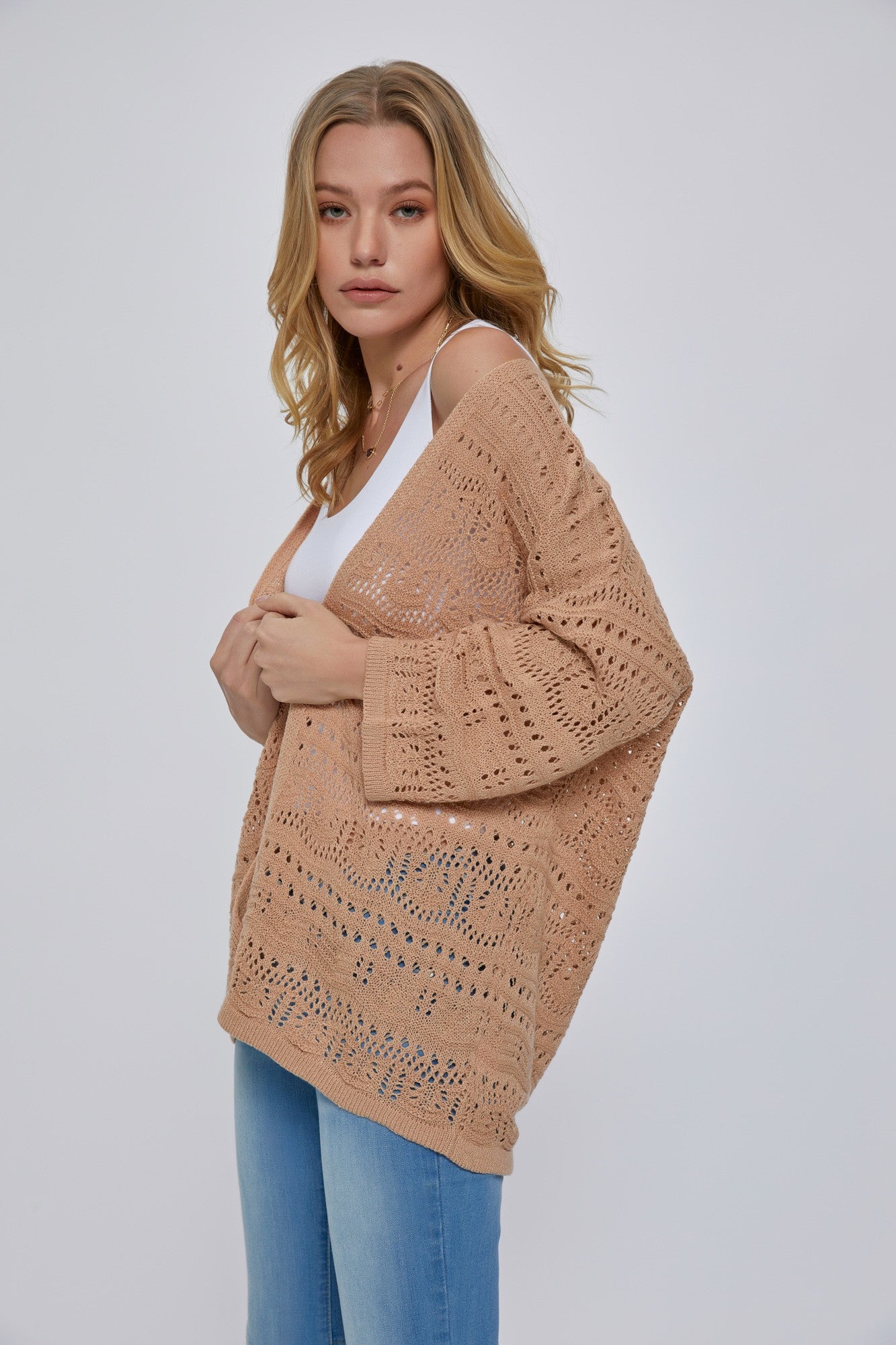 Open Crochet Cardigan